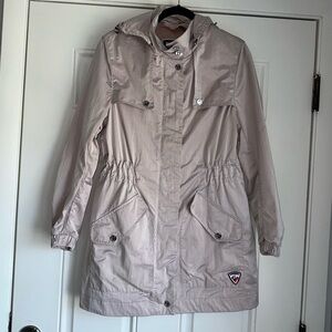 ROSSIGNOL size 36‎ s small parka jacket with hood blush pink